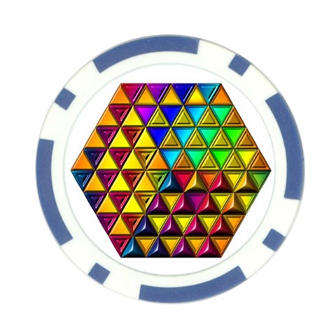 Cube Diced Tile Background Image Poker Chip Card Guard (10 pack) from ArtsNow.com Front