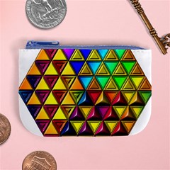 Cube Diced Tile Background Image Mini Coin Purse from ArtsNow.com Front