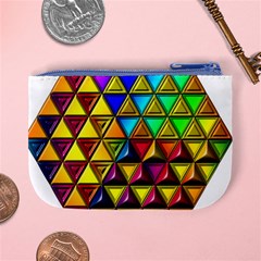Cube Diced Tile Background Image Mini Coin Purse from ArtsNow.com Back
