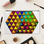 Cube Diced Tile Background Image Cosmetic Bag (Large)
