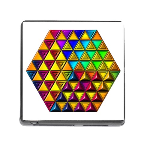 Cube Diced Tile Background Image Memory Card Reader (Square 5 Slot) from ArtsNow.com Front