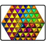 Cube Diced Tile Background Image Fleece Blanket (Medium)