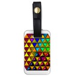Cube Diced Tile Background Image Luggage Tag (one side)