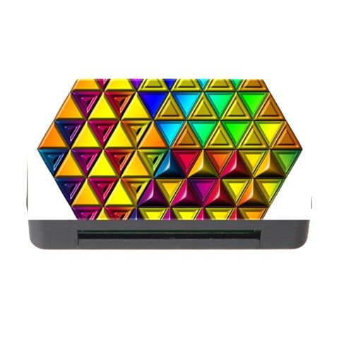 Cube Diced Tile Background Image Memory Card Reader with CF from ArtsNow.com Front