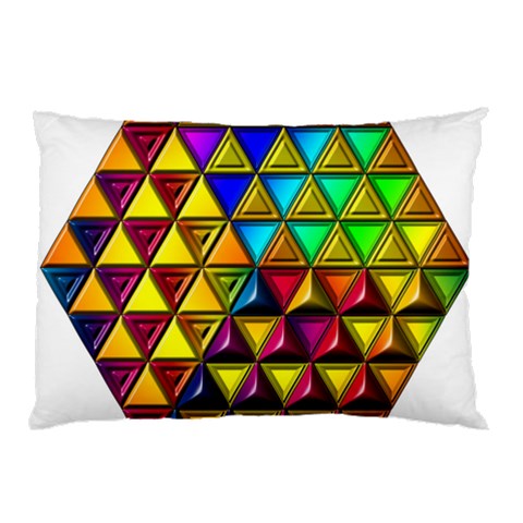 Cube Diced Tile Background Image Pillow Case (Two Sides) from ArtsNow.com Back