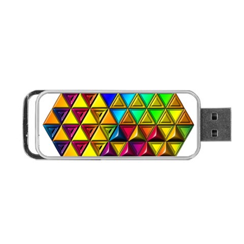 Cube Diced Tile Background Image Portable USB Flash (One Side) from ArtsNow.com Front