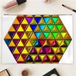 Cube Diced Tile Background Image Cosmetic Bag (XXL)