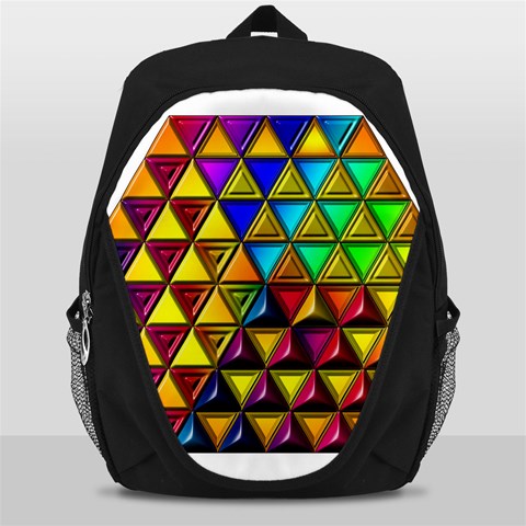 Cube Diced Tile Background Image Backpack Bag from ArtsNow.com Front