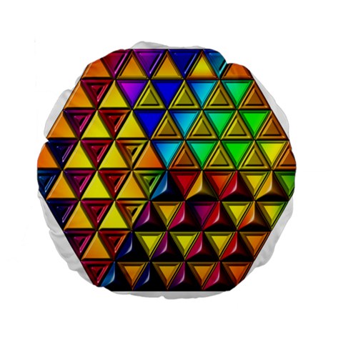 Cube Diced Tile Background Image Standard 15  Premium Round Cushions from ArtsNow.com Front