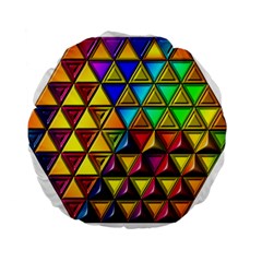 Cube Diced Tile Background Image Standard 15  Premium Round Cushions from ArtsNow.com Back