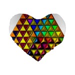 Cube Diced Tile Background Image Standard 16  Premium Heart Shape Cushions