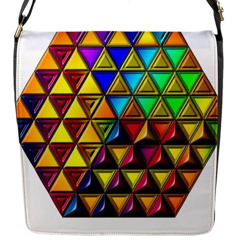 Cube Diced Tile Background Image Flap Closure Messenger Bag (S) from ArtsNow.com Front