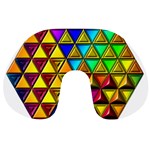 Cube Diced Tile Background Image Travel Neck Pillow