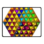 Cube Diced Tile Background Image Two Sides Fleece Blanket (Small)