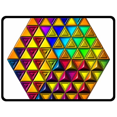 Cube Diced Tile Background Image Two Sides Fleece Blanket (Large) from ArtsNow.com 80 x60  Blanket Front