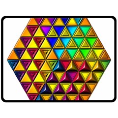 Cube Diced Tile Background Image Two Sides Fleece Blanket (Large) from ArtsNow.com 80 x60  Blanket Back