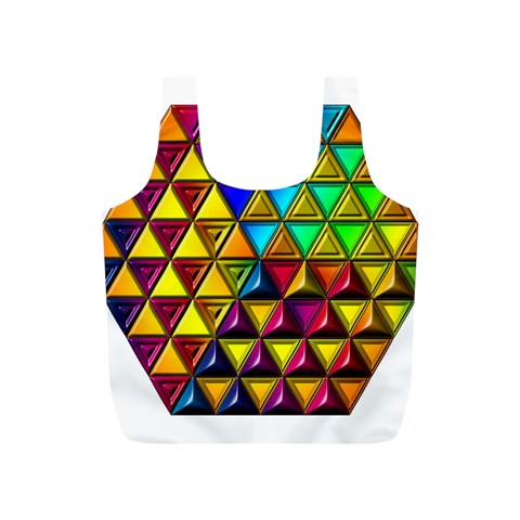 Cube Diced Tile Background Image Full Print Recycle Bag (S) from ArtsNow.com Front