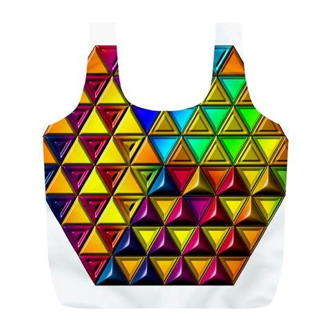 Cube Diced Tile Background Image Full Print Recycle Bag (L) from ArtsNow.com Front
