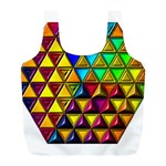 Cube Diced Tile Background Image Full Print Recycle Bag (L)