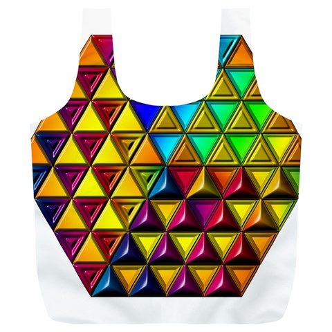 Cube Diced Tile Background Image Full Print Recycle Bag (XL) from ArtsNow.com Front
