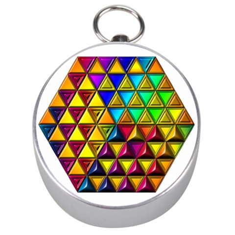 Cube Diced Tile Background Image Silver Compasses from ArtsNow.com Front