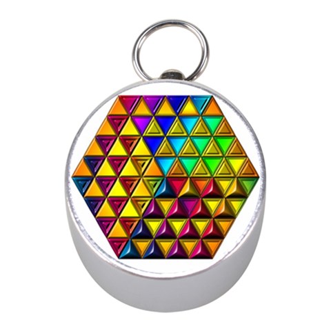 Cube Diced Tile Background Image Mini Silver Compasses from ArtsNow.com Front