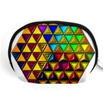 Cube Diced Tile Background Image Accessory Pouch (Medium)
