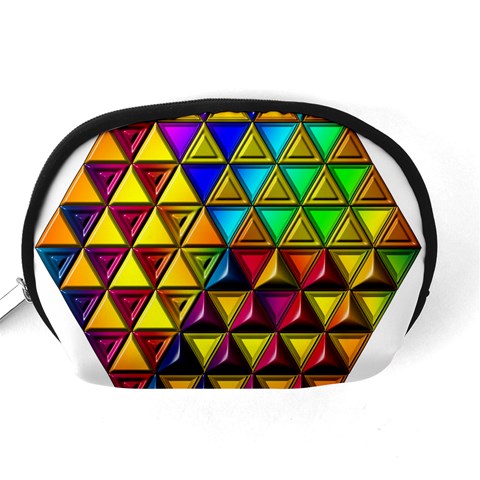 Cube Diced Tile Background Image Accessory Pouch (Medium) from ArtsNow.com Back