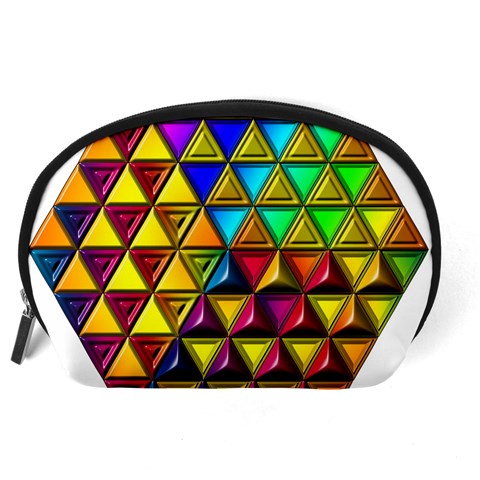 Cube Diced Tile Background Image Accessory Pouch (Large) from ArtsNow.com Back