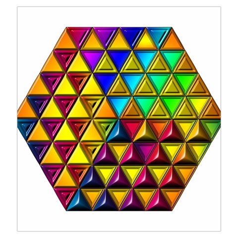 Cube Diced Tile Background Image Drawstring Pouch (Large) from ArtsNow.com Front