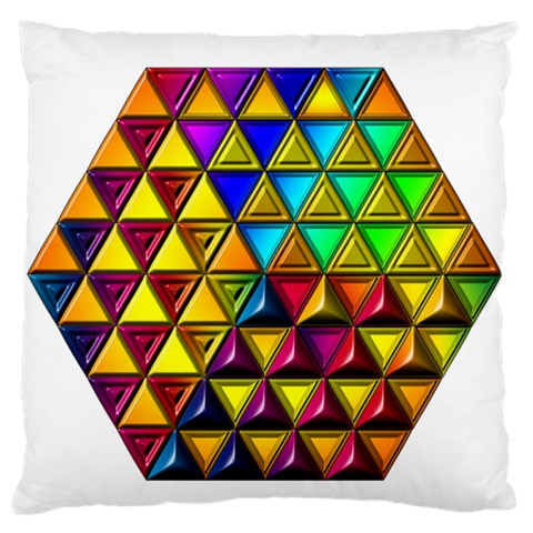 Cube Diced Tile Background Image Large Premium Plush Fleece Cushion Case (One Side) from ArtsNow.com Front