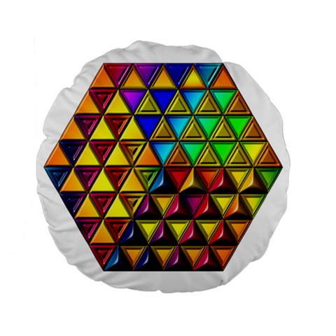 Cube Diced Tile Background Image Standard 15  Premium Flano Round Cushions from ArtsNow.com Front