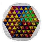 Cube Diced Tile Background Image Large 18  Premium Flano Round Cushions
