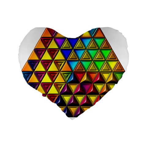 Cube Diced Tile Background Image Standard 16  Premium Flano Heart Shape Cushions from ArtsNow.com Back