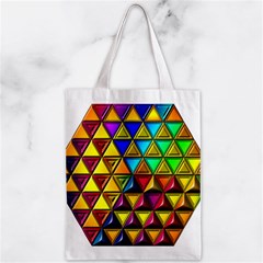 Cube Diced Tile Background Image Zipper Classic Tote Bag from ArtsNow.com Front