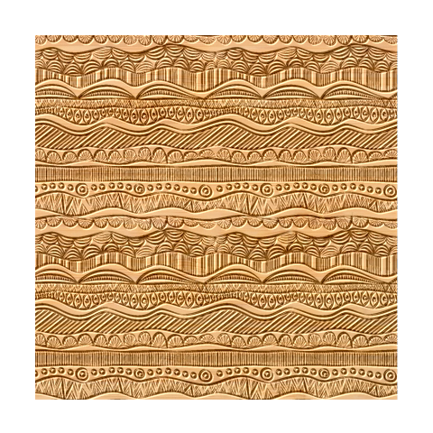 Ethno Seamless Pattern Bamboo Coaster Set from ArtsNow.com Coaster 1