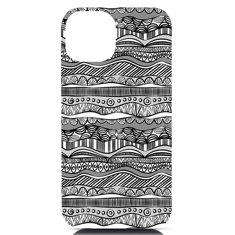 Ethno Seamless Pattern iPhone 14 Black UV Print Case from ArtsNow.com Front