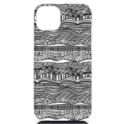 Ethno Seamless Pattern iPhone 14 Plus Black UV Print Case from ArtsNow.com Front