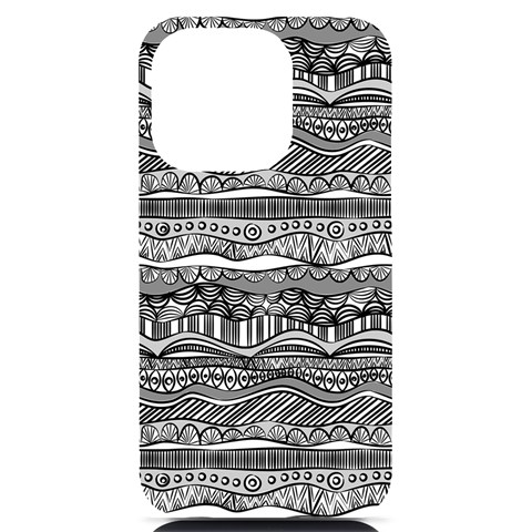 Ethno Seamless Pattern iPhone 14 Pro Black UV Print Case from ArtsNow.com Front