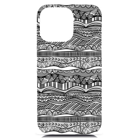 Ethno Seamless Pattern iPhone 14 Pro Max Black UV Print Case from ArtsNow.com Front