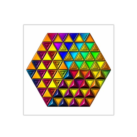 Cube Diced Tile Background Image Satin Bandana Scarf 22  x 22  from ArtsNow.com Front