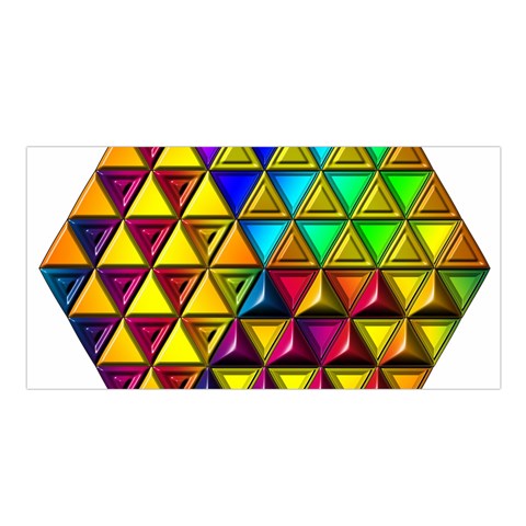 Cube Diced Tile Background Image Satin Shawl 45  x 80  from ArtsNow.com Front