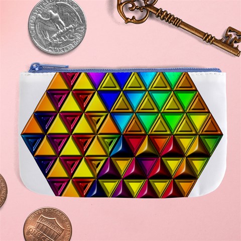 Cube Diced Tile Background Image Large Coin Purse from ArtsNow.com Front