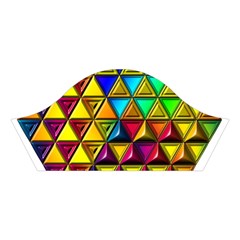 Cube Diced Tile Background Image Cotton Crop Top from ArtsNow.com Left Sleeve