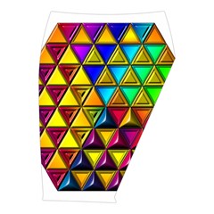 Cube Diced Tile Background Image Midi Wrap Pencil Skirt from ArtsNow.com  Front Right 