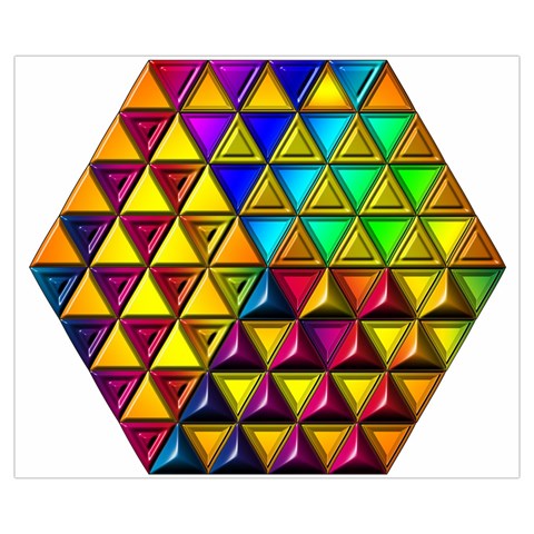 Cube Diced Tile Background Image Zipper Medium Tote Bag from ArtsNow.com Front