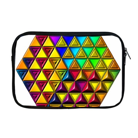 Cube Diced Tile Background Image Apple MacBook Pro 17  Zipper Case from ArtsNow.com Front