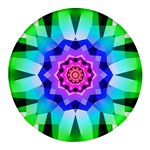 Ornament Kaleidoscope Round Glass Fridge Magnet (4 pack)