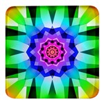 Ornament Kaleidoscope Square Glass Fridge Magnet (4 pack)