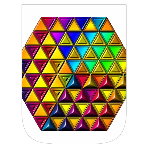 Cube Diced Tile Background Image Waist Pouch (Large) from ArtsNow.com Front Pocket